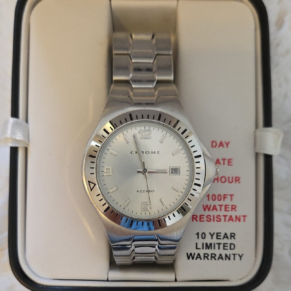 Azzaro Chrome Silver Stainless Steel Men's Watch